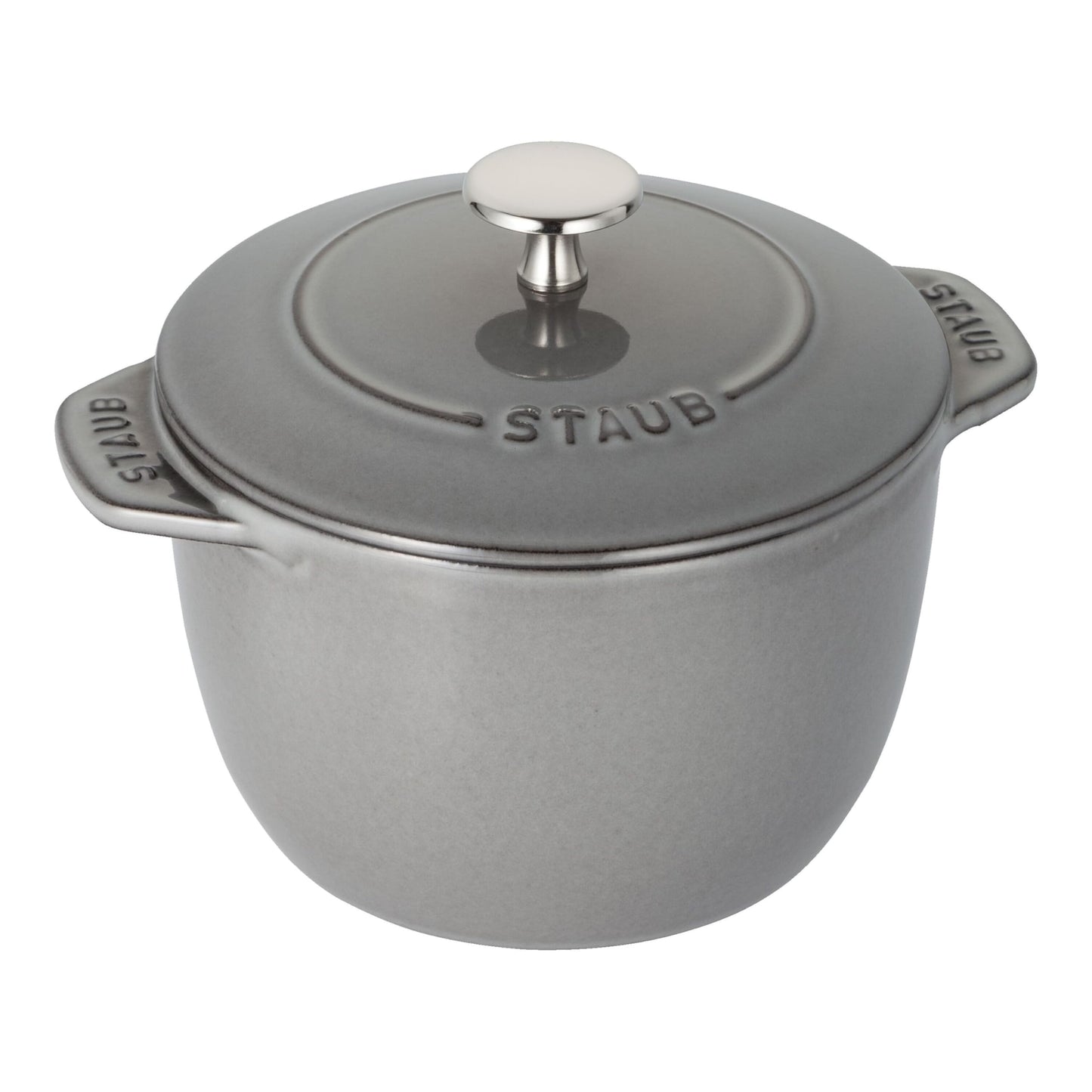 staub La Cocotte de GOHAN 40509-703 La Cocotte de Gohan Gray M 6.3 inches (16 cm) Rice Pot, 2 Pieces, Paint, Cast Iron Pot, Induction Compatible, Rice Cooker