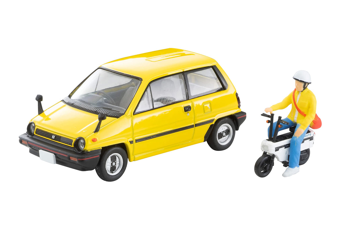 Tomica Limited Vintage Neo 1/64 LV-N272b Honda City R Yellow with Moto Compo 81 Finished Product 316794