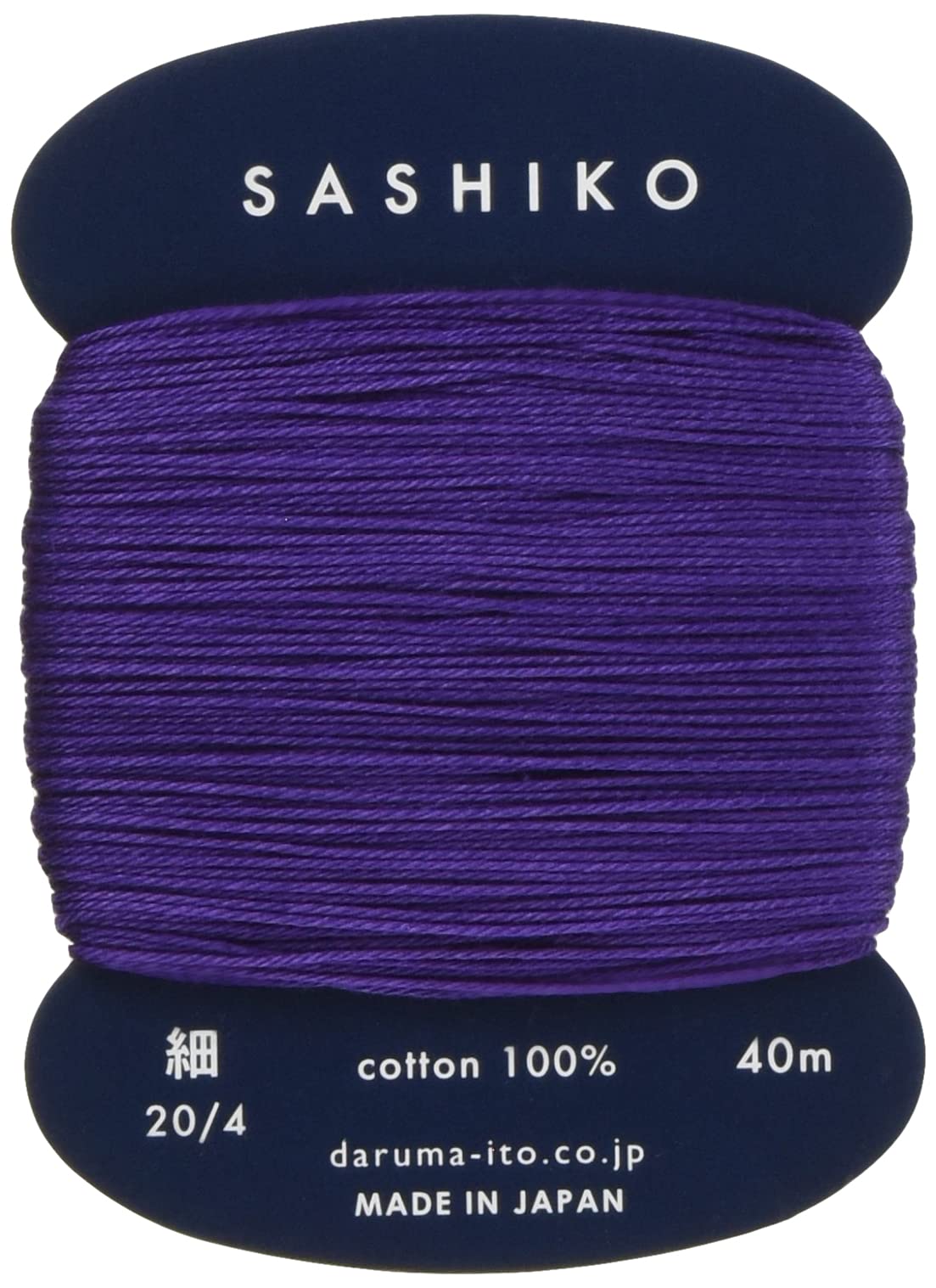 Yokota Daruma Sashiko Thread Single and Variegated Color (Grape, Thin 40M Card)