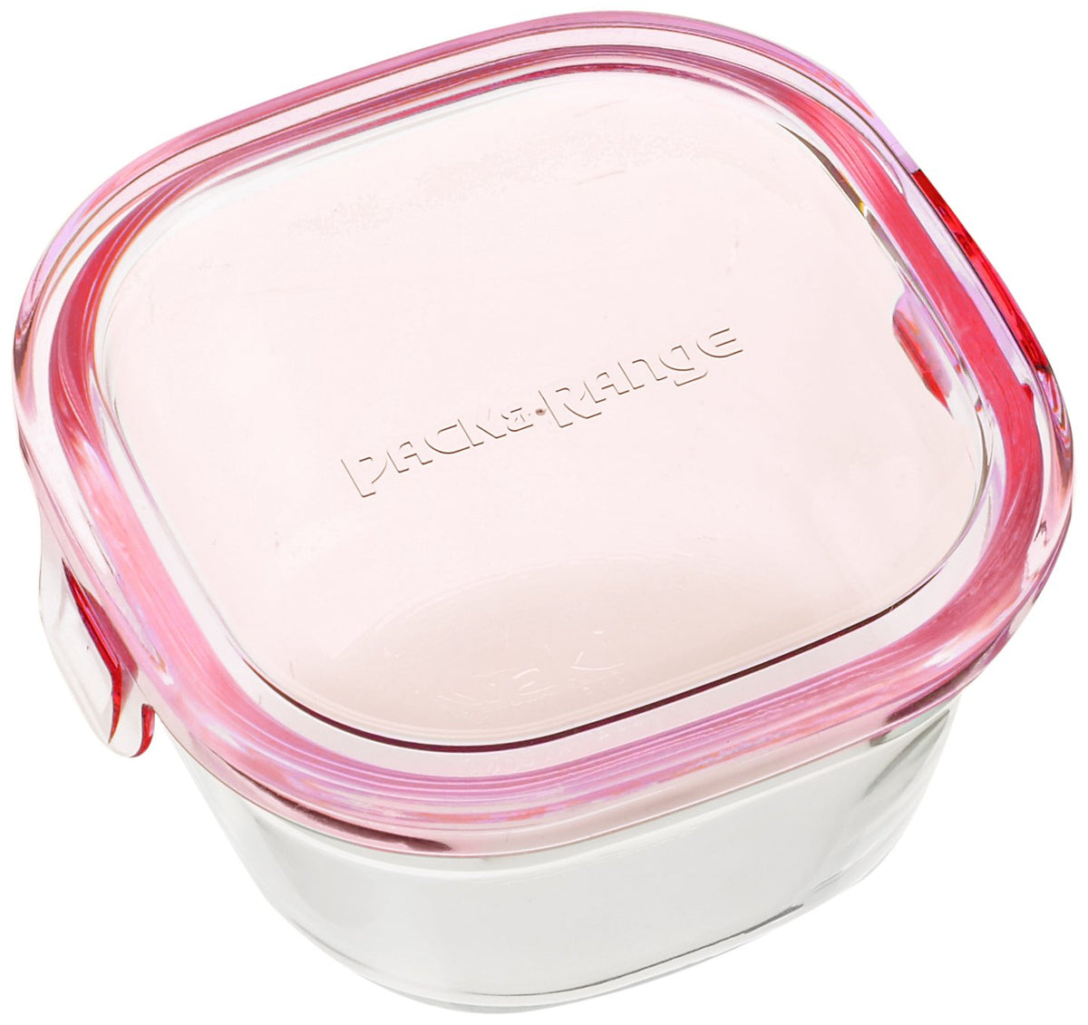 iwaki Heat Resistant Glass Storage Container, Pink, Square Shape, SS 7.8 fl oz (200 ml), Pack & Range