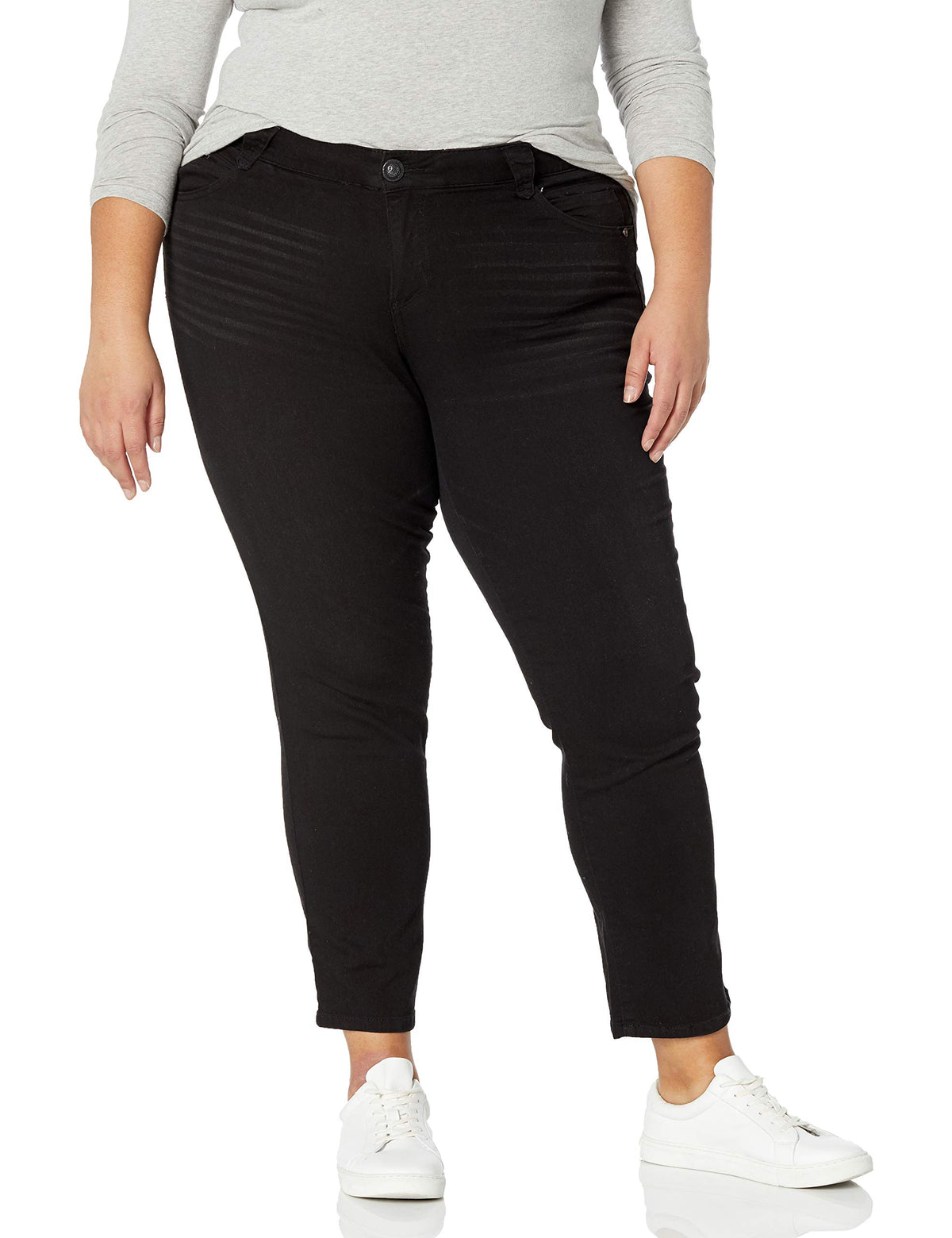 Democracy womens Absolution Straight Leg Jeans, Black, 14 US