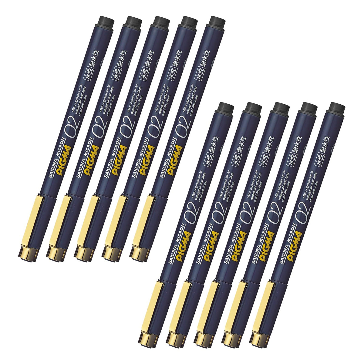 Sakura Color aqueous Pen Piguma 02 ESDK02# 49-10P 10 This Black