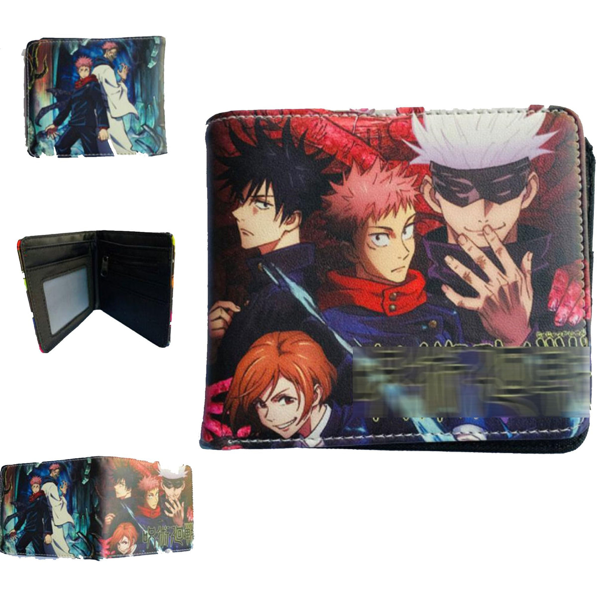 TANSHOW Wallet Can Accommodate Credit Cards Cash Burable Clutch Anime Wallet for Women Men, JujuKai, XL, Casual