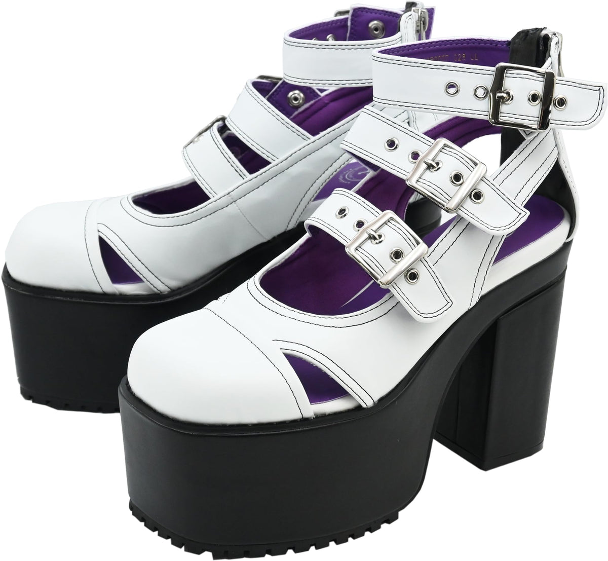 Yosuke 4460077 Women's Pumps, black white, 25.0~25.5 cm