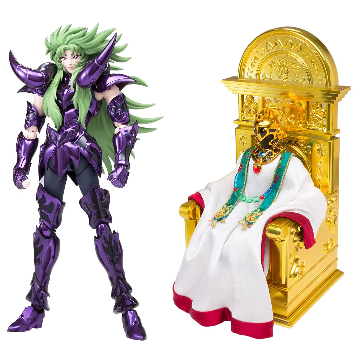 Bandai Saint Cloth Myth EX-Aries Shion Surplice & Former Pope Set Saint Seiya Meio Hades 12 Chapters