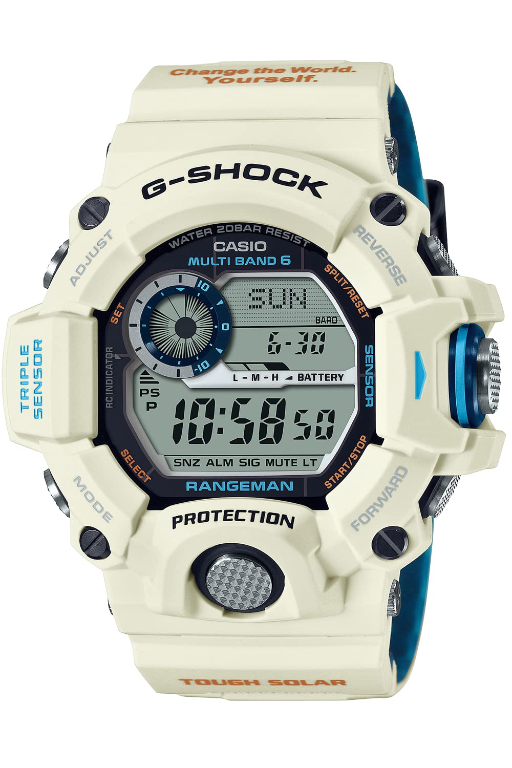 Casio G-Shock Rangeman GW-9408KJ-7JR Love The Sea & The Earth Limited Edition (Japan Domestic Genuine Products), White