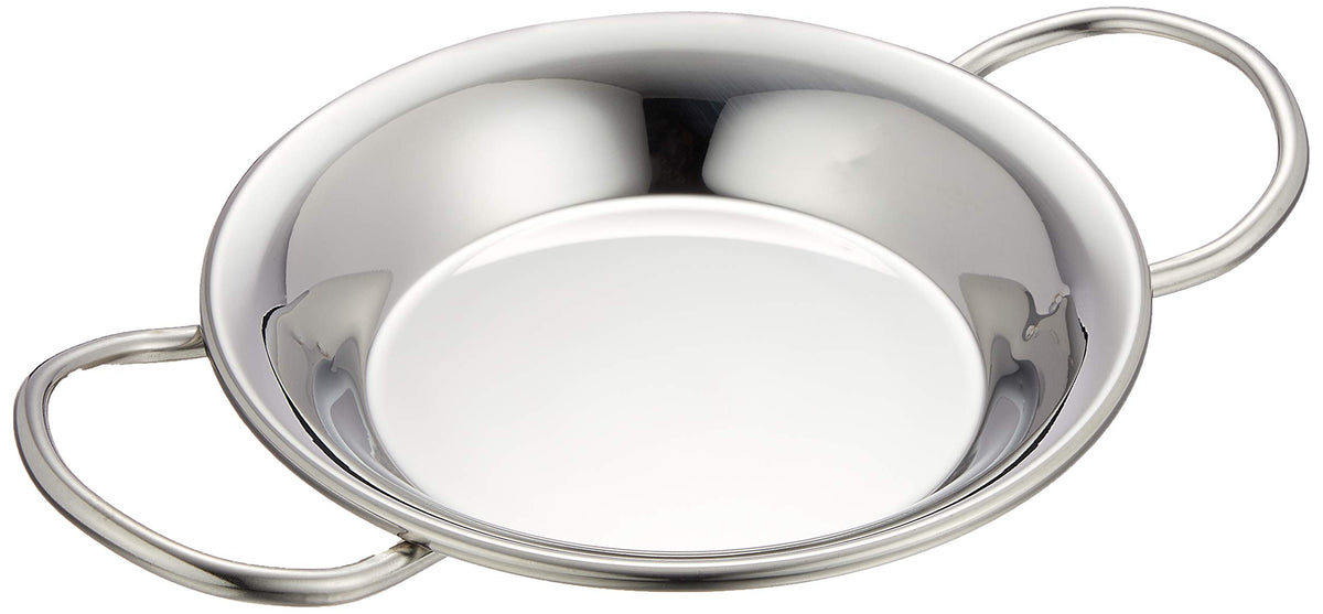 遠藤商事 Endo Shoji PPE01018 Commercial Paella Pot, 7.1 inches (18 cm), 18-8 Stainless Steel, Made in Japan