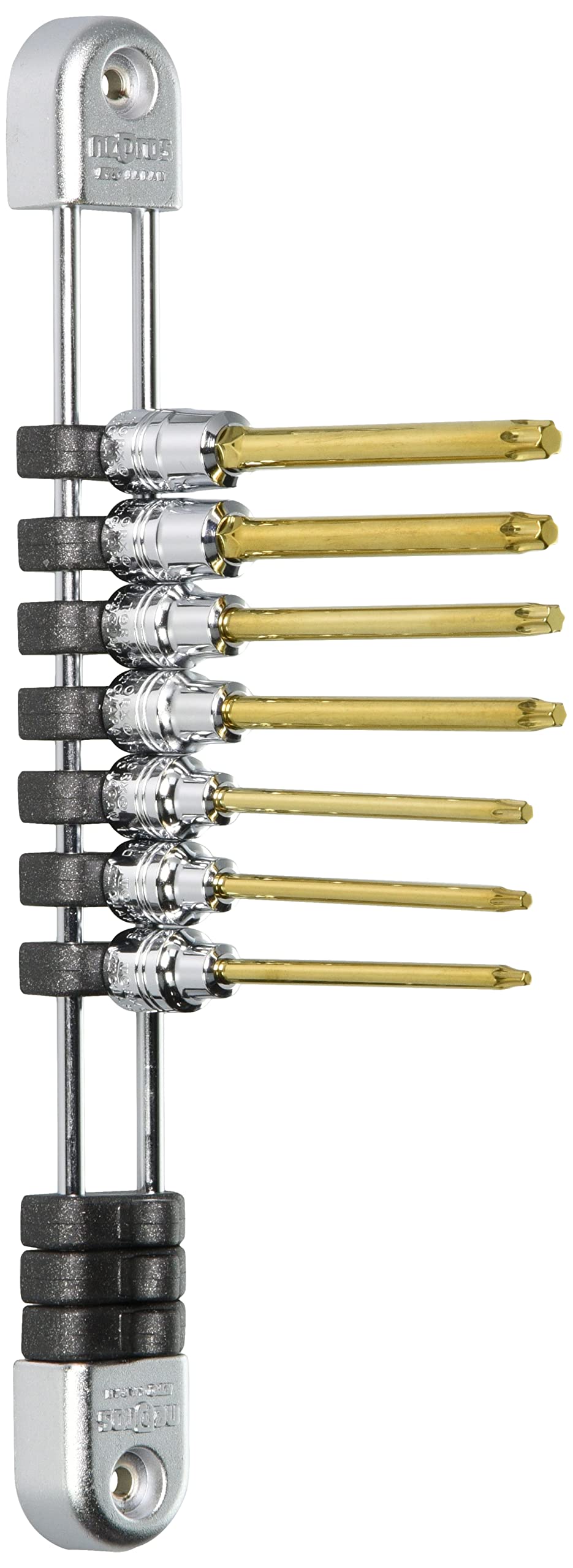 Kyoto Tools (KTC) NTQ4T07L Nepros 6.3SQ Long T-Type Torx Bit Socket Set, 7-Piece Set