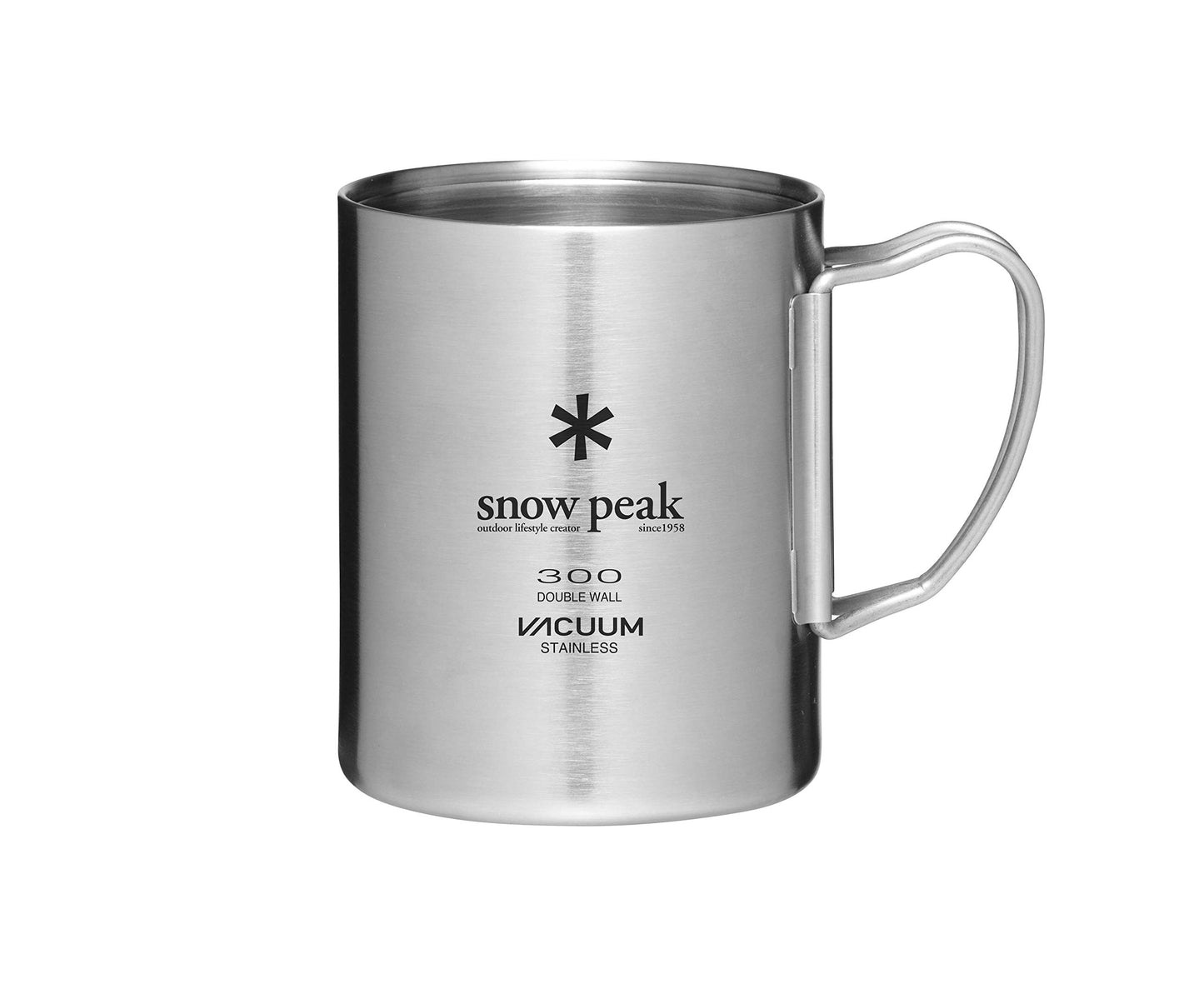 Snow Peak Double Wall Stainless Steel Vacuum Insulated Mug, Lightweight, Durable, Camping, 300ml