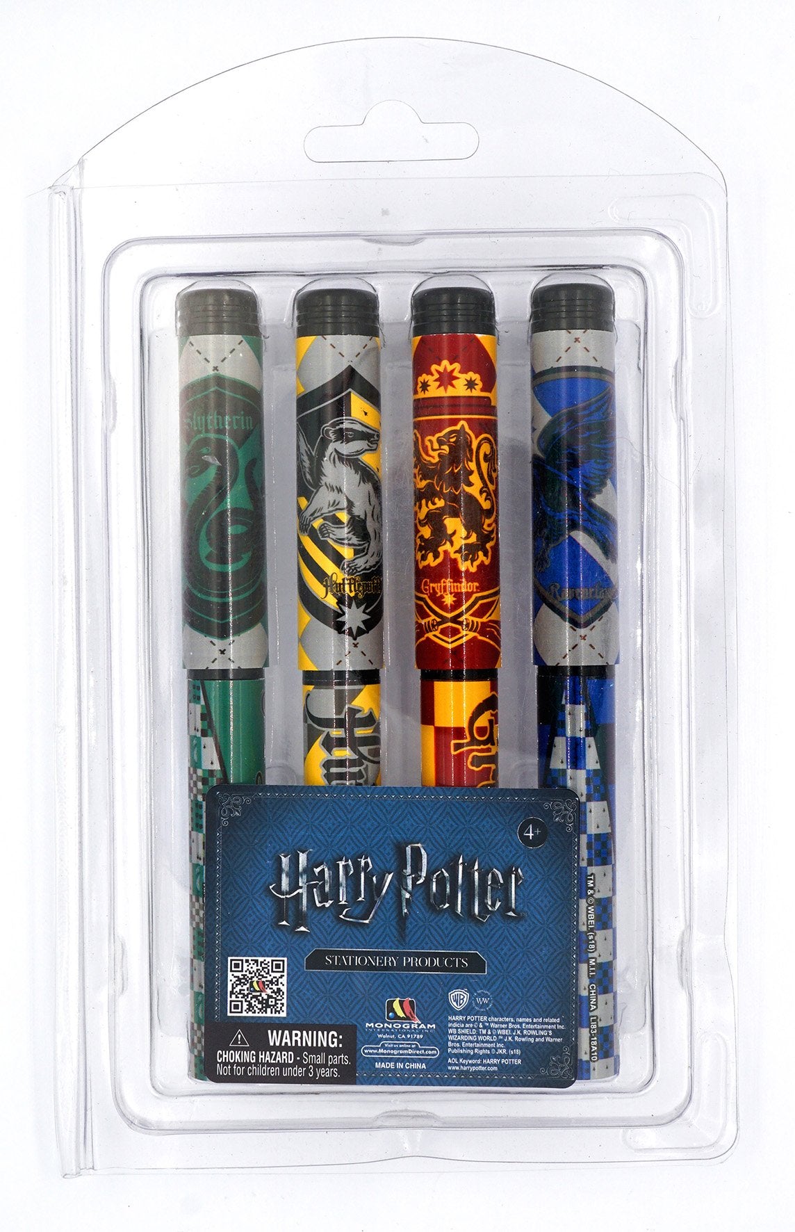 HARRY POTTER 4-Pack Ball Pen Set B, Multicolor, 1"