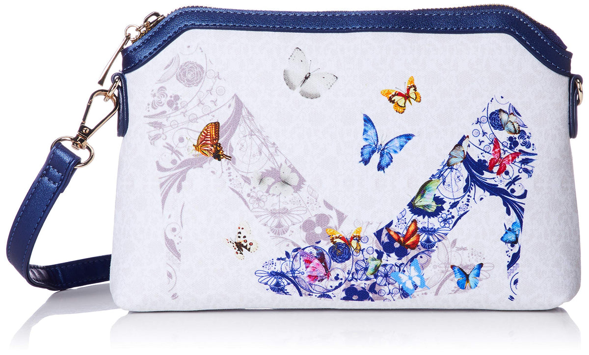 Soare(ソアレ) Printed Shoulder Bag, Blue Heel