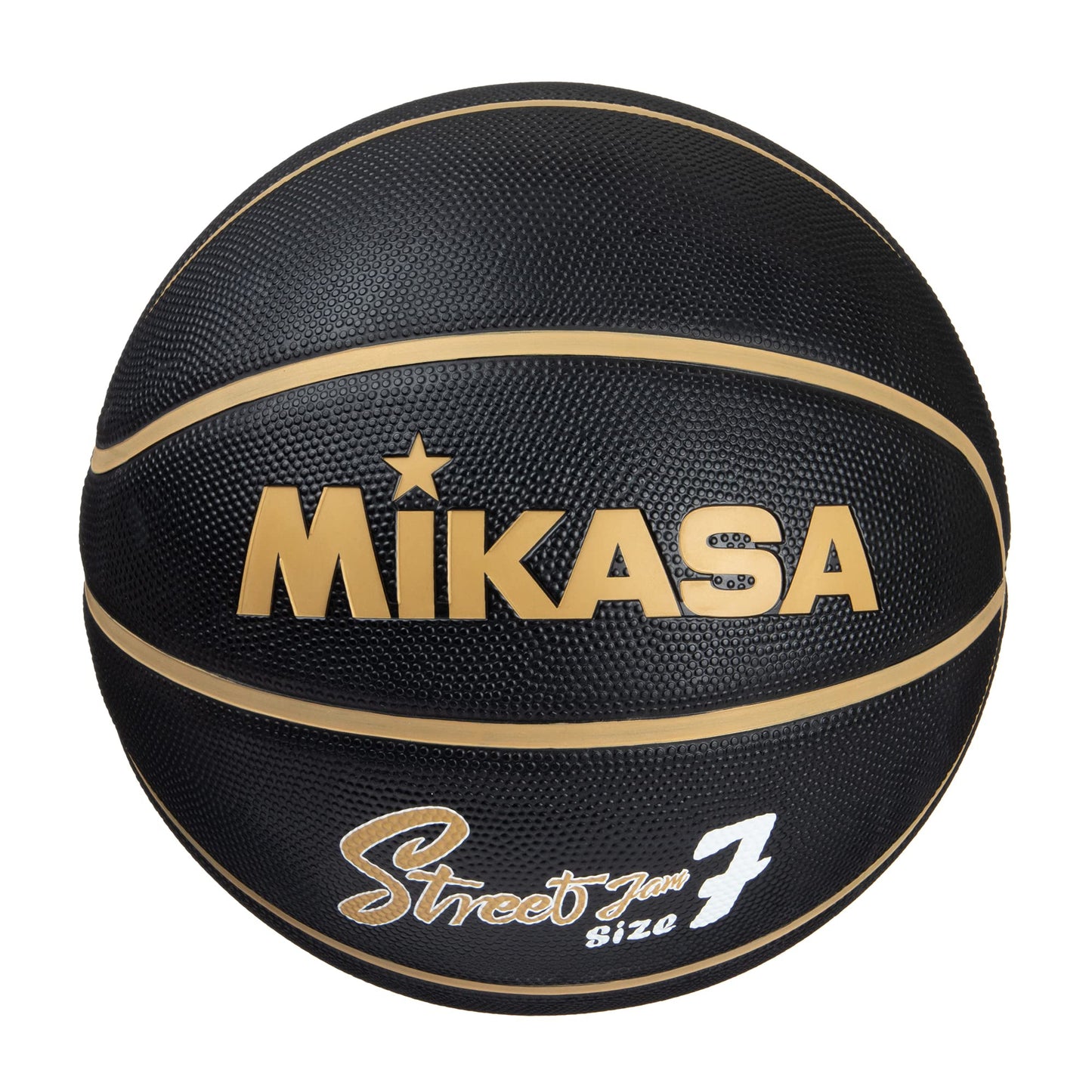 MIKASA BB702B-BKGL-EC Basketball No. 7 Rubber, Black/Gold, Recommended Inner Pressure: 0.22 - 0.32 kgf/cm²