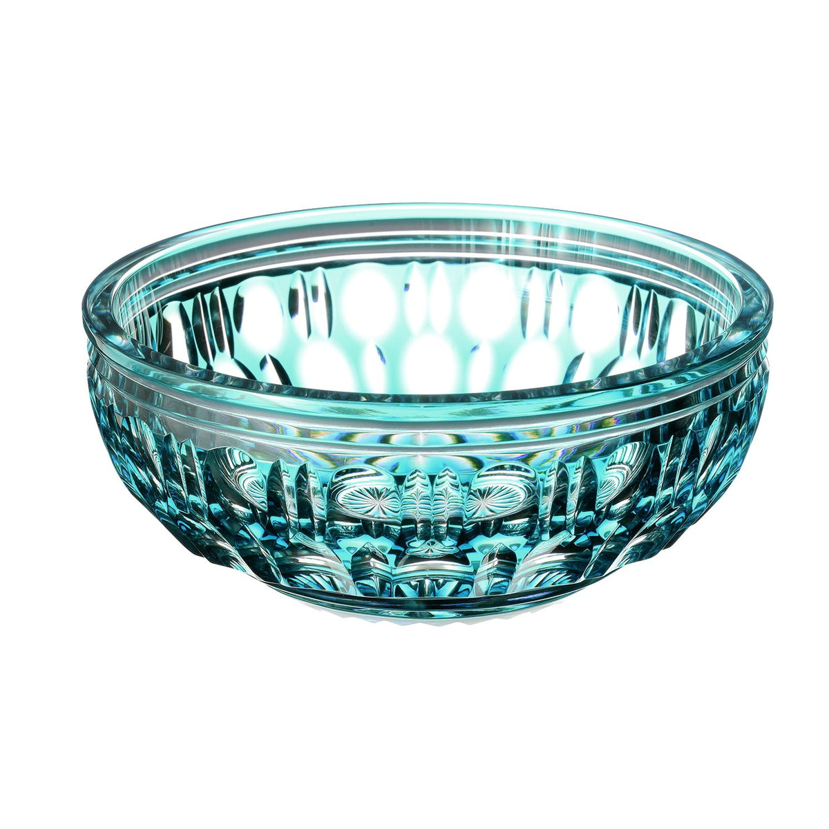 Yamashita Crafts 13040400 Satsuma Kiriko Denshi Cut Small Bowl, Green, φ4.6 x 2.0 inches (11.8 x 5.1 cm)
