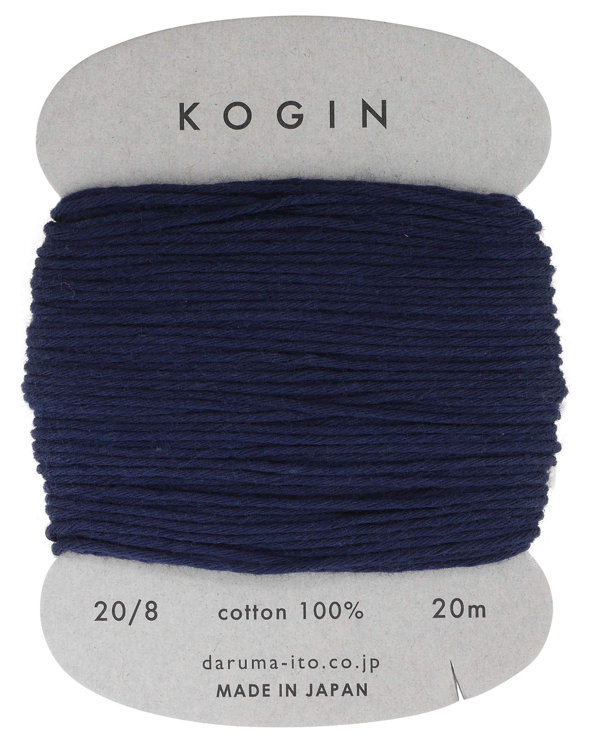 Daruma Kogin Sashiko Thread Card | #7 - Indigo 20 Meter (1)
