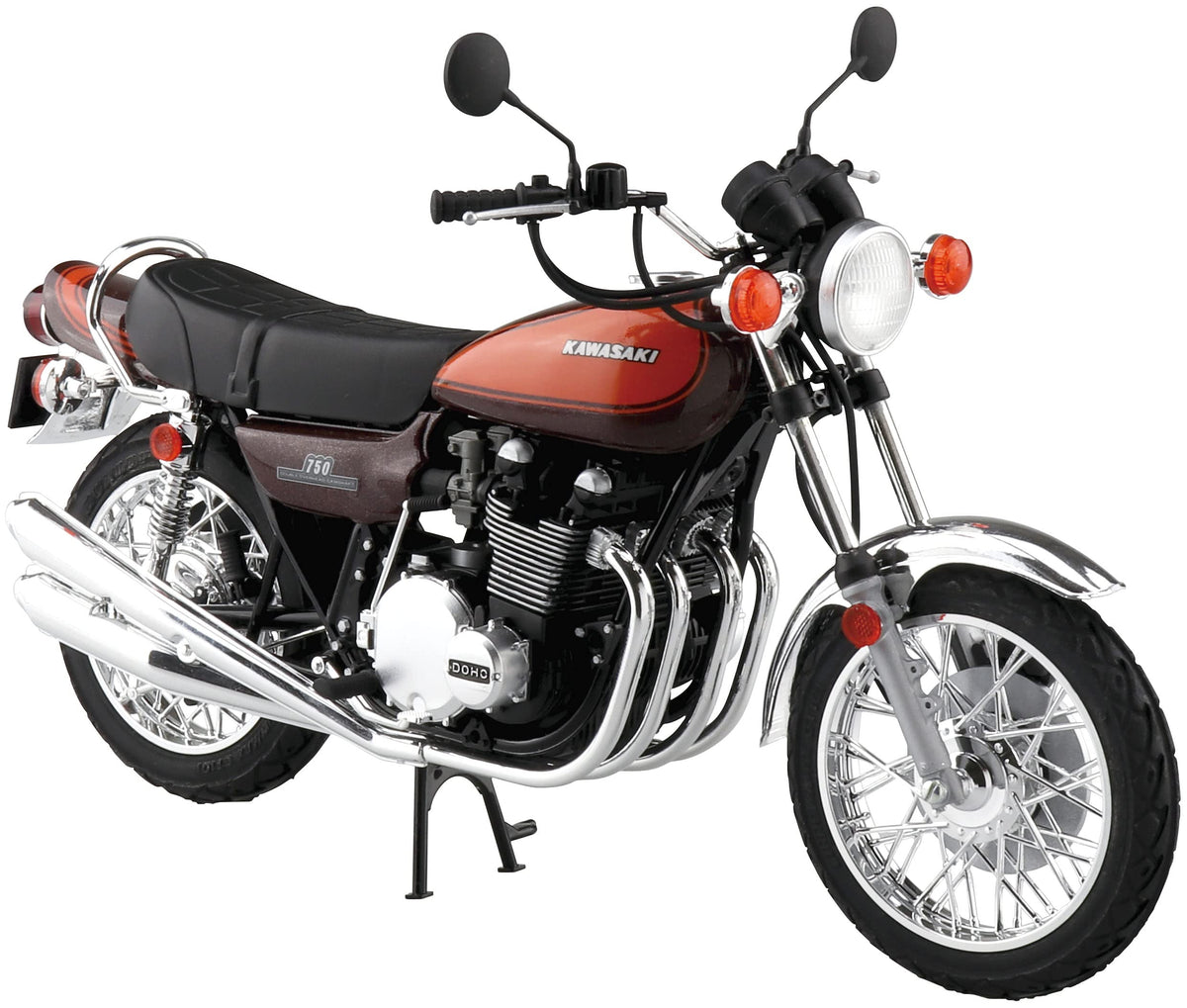 Aoshima Bunka Kyozai The Bike Series No. 4 Z2 750RS 1973 Plastic Model, Molded Color