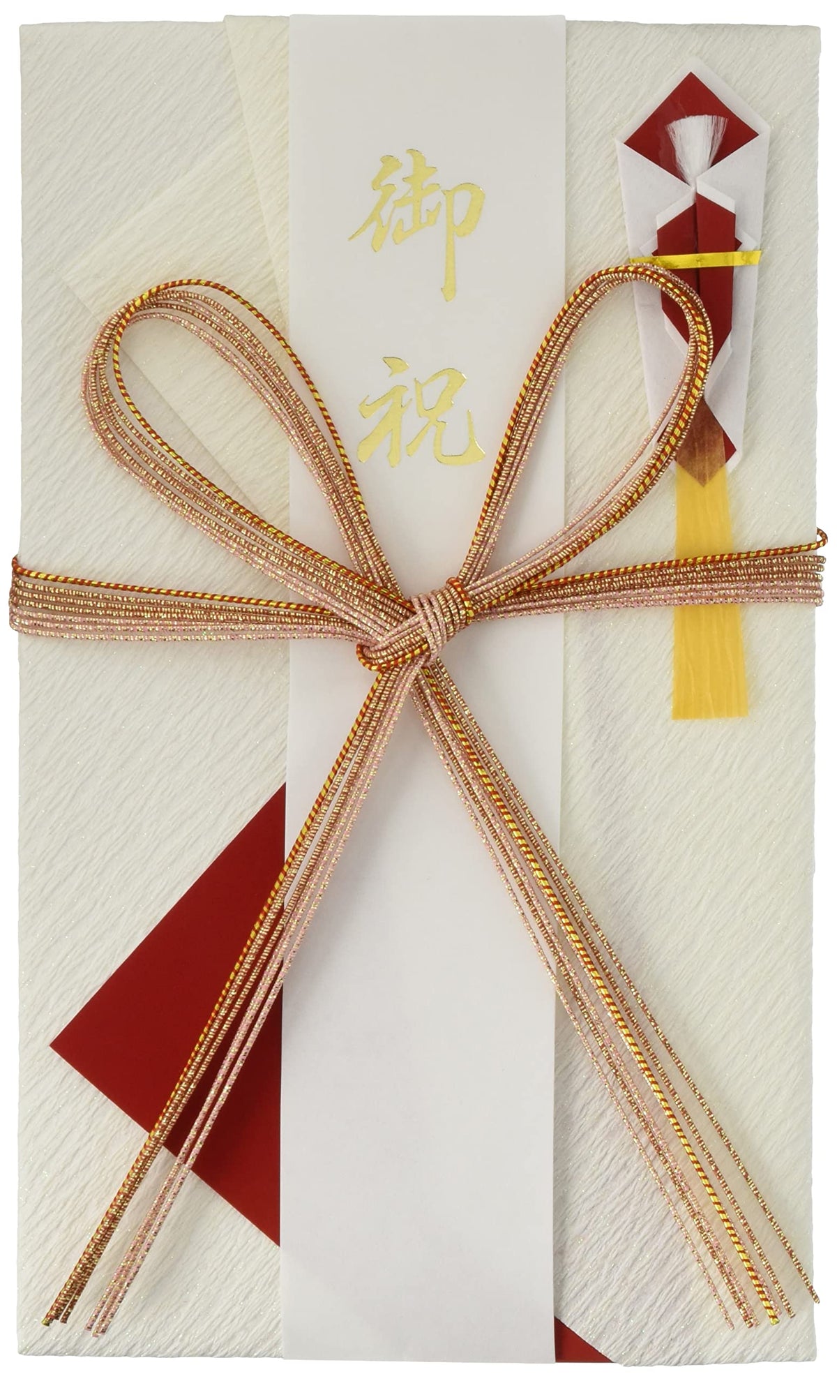 Iyo Yuino Center V114-17 Gold Seal for Celebrations, Basic, 7.7 x 4.4 inches (19.5 x 11.3 cm), Bow, Glitter