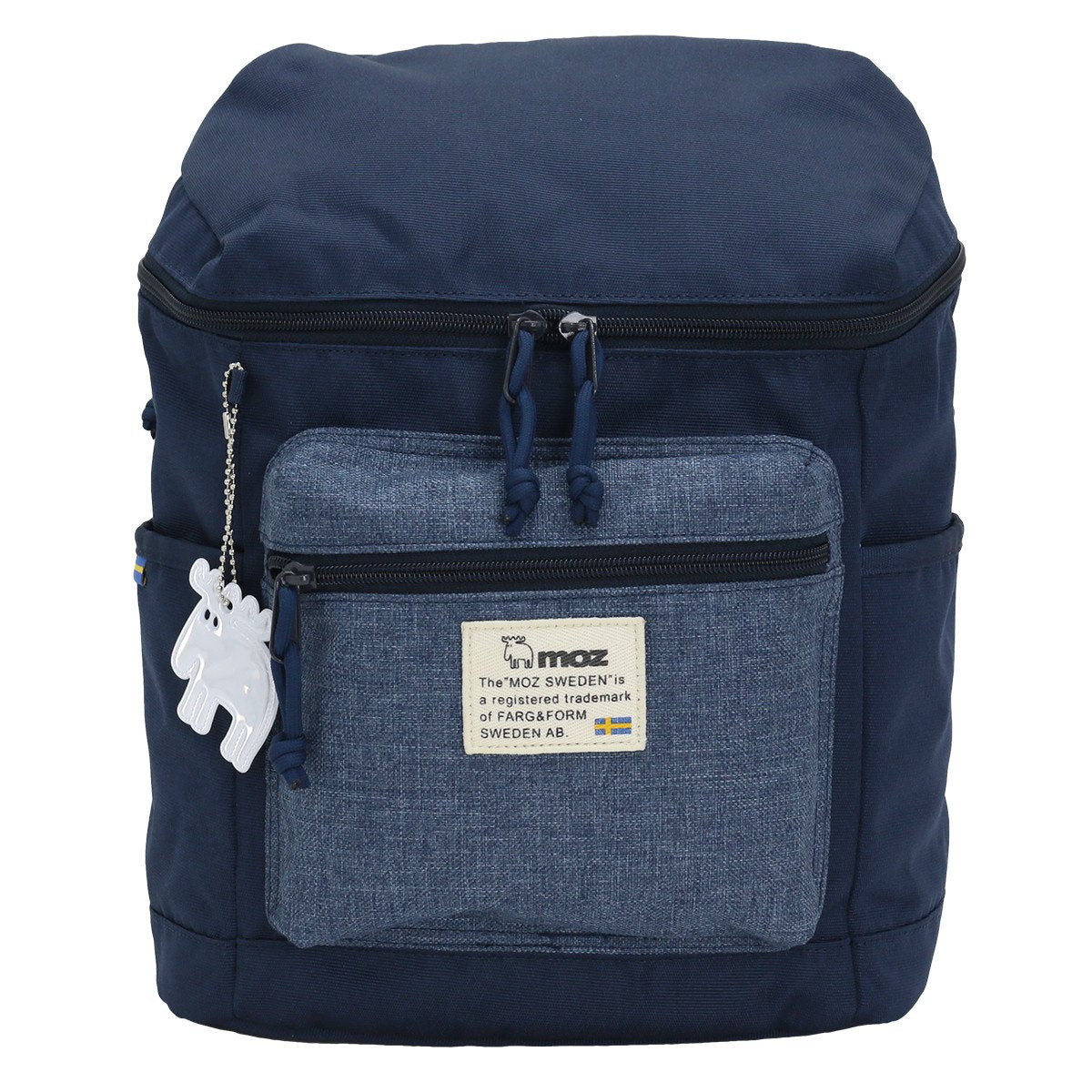 Moz ZZEI-04 Mini Backpack, Melange Fabric, Navy
