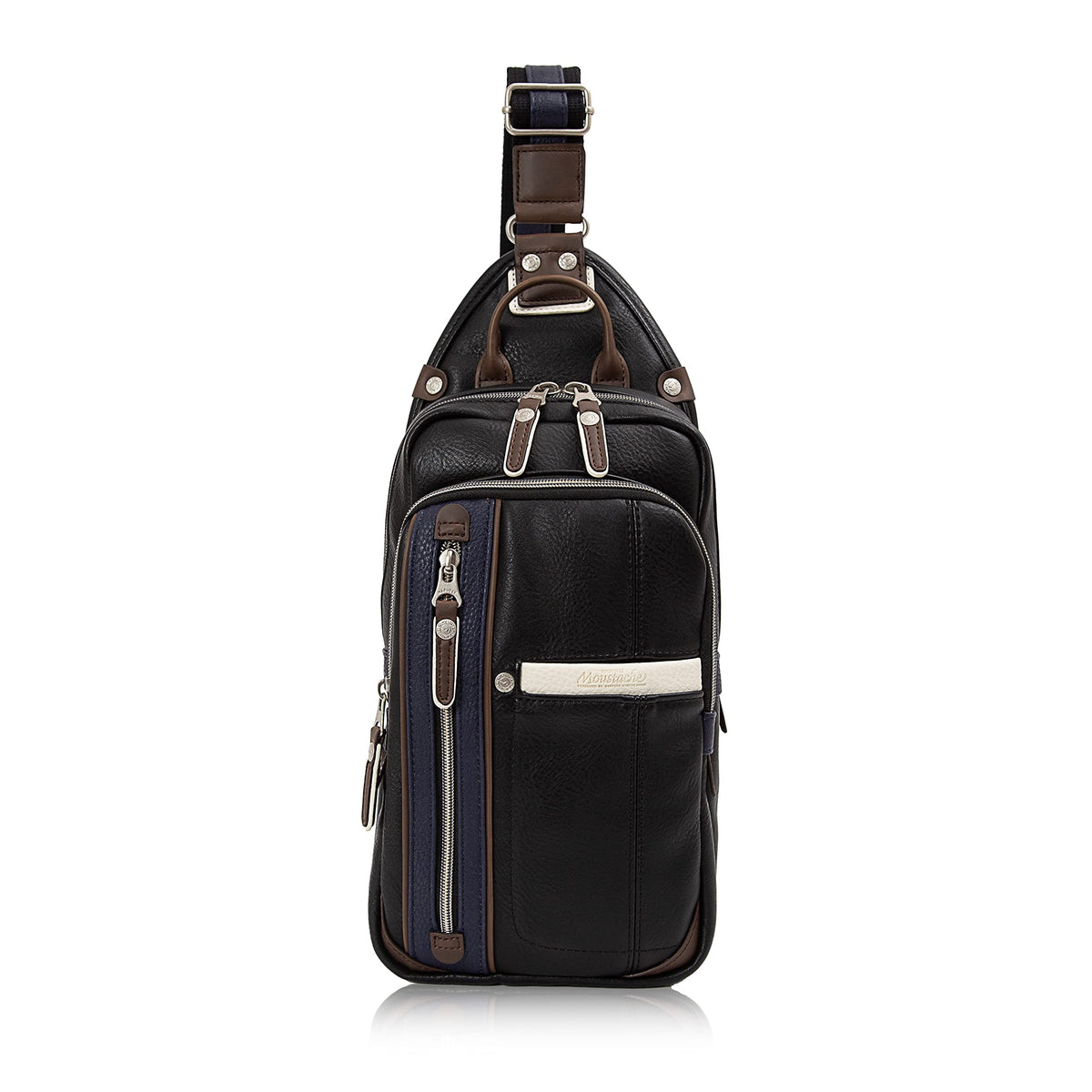 Mustache YVQ5985 Body Bag, One Shoulder, black, navy