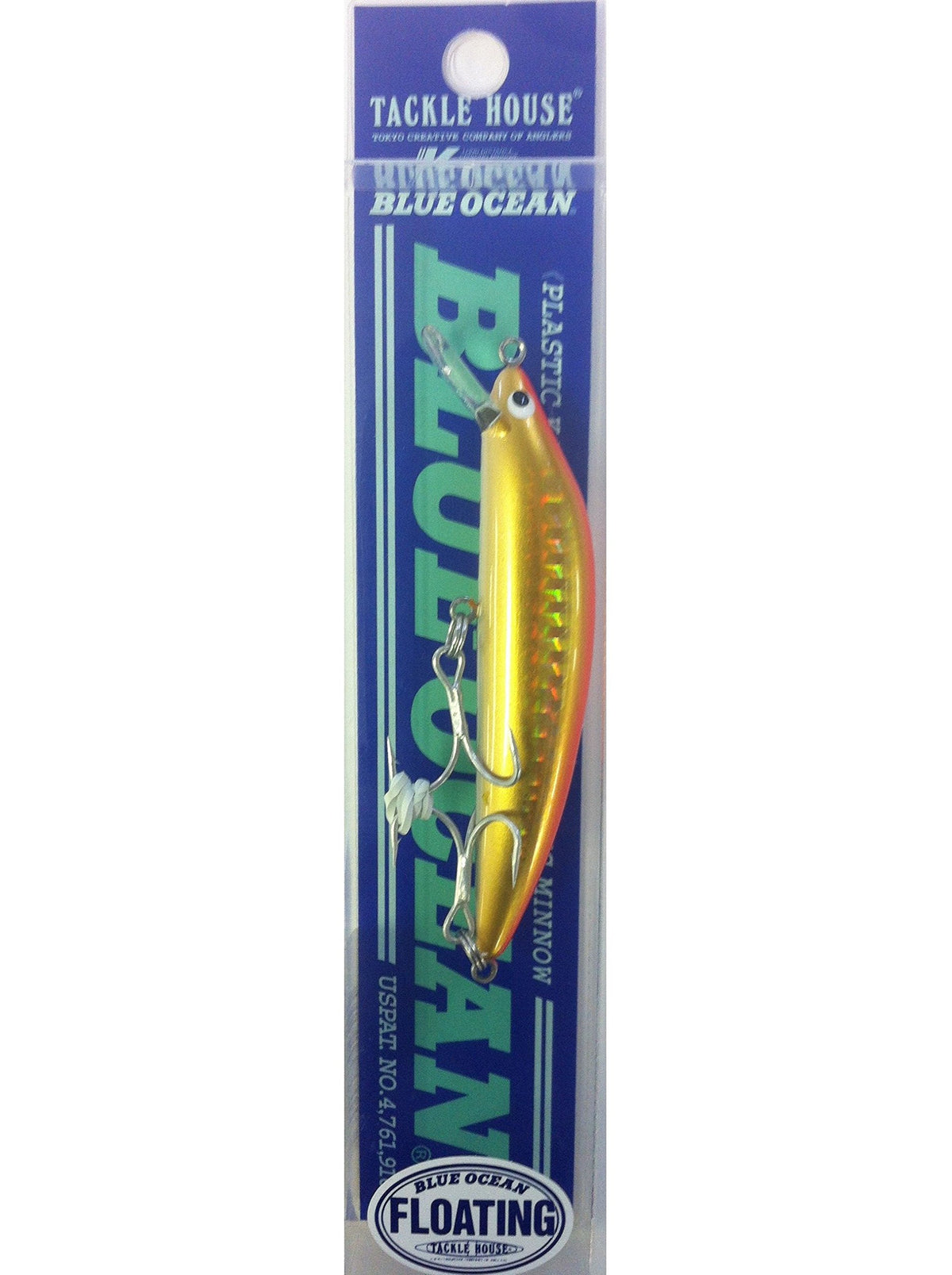 TackleHouse Minnow K-Ten Blue Ocean BKF 2.9 inches (75 mm) 7g Gold Red #110 BKF75 Lure