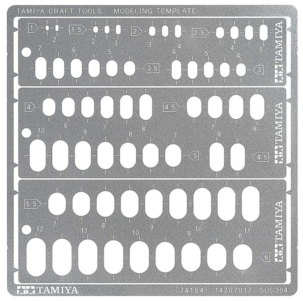 TAMIYA Modeling Template (Rounded Rectangles)