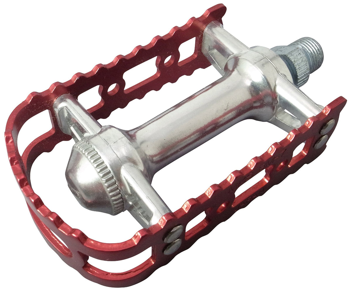 MKS BM-7 BMX Pedals, Red/Silver, 9/16 Inch