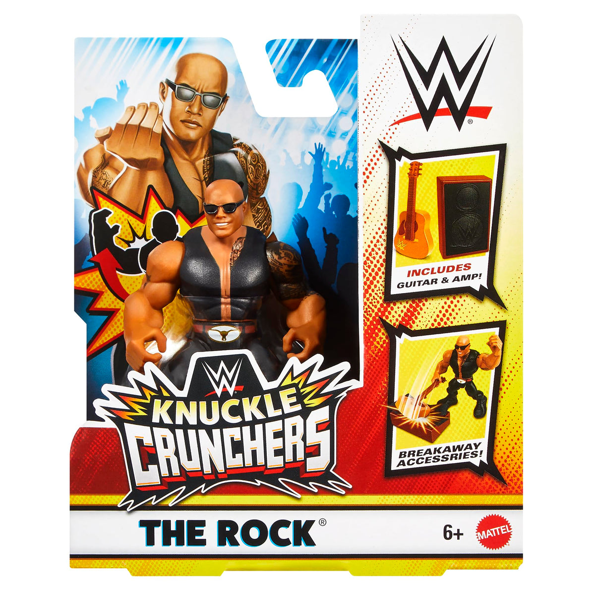 WWE The Rock Knuckle Crunchers 4 Toy Wrestling Action Figure