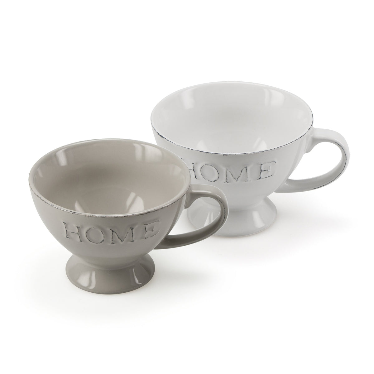 Contento Sweet Home Coffee Cup Set White & Gray