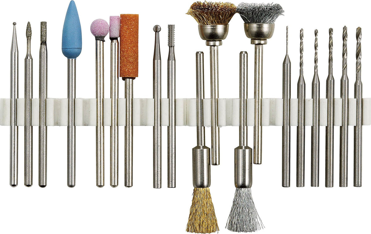 HOZAN Bit all types with set holder for Mini router (K-109) shaft diameter 2.35mm phi 19 pcs Set K-109-69 (Japan Import)