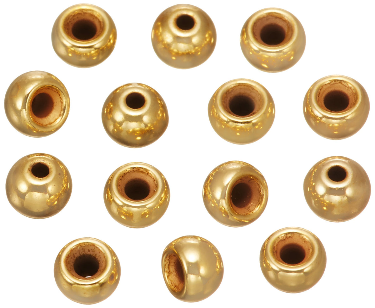 TIEMCO Tying Material TMC Bright Beads XL 4.6mm Gold 25pcs