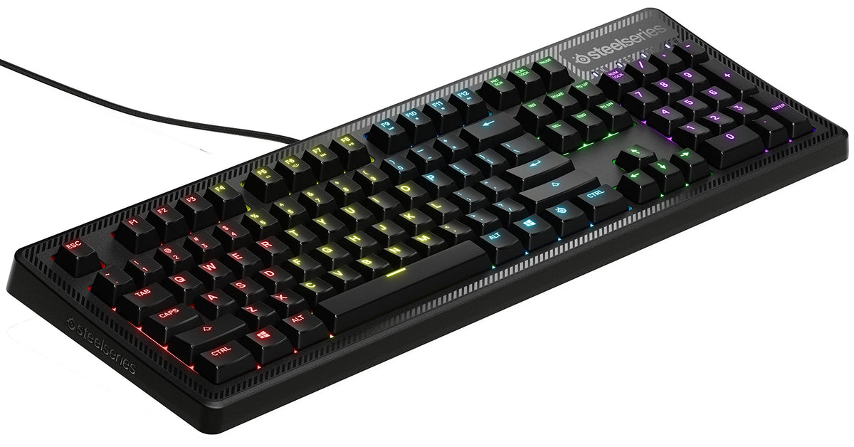 SteelSeries Apex 150, Gaming Keyboard, 5 Zone RGB Illumination, Splash Resistant, Discord Integration, American QWERTY Layout