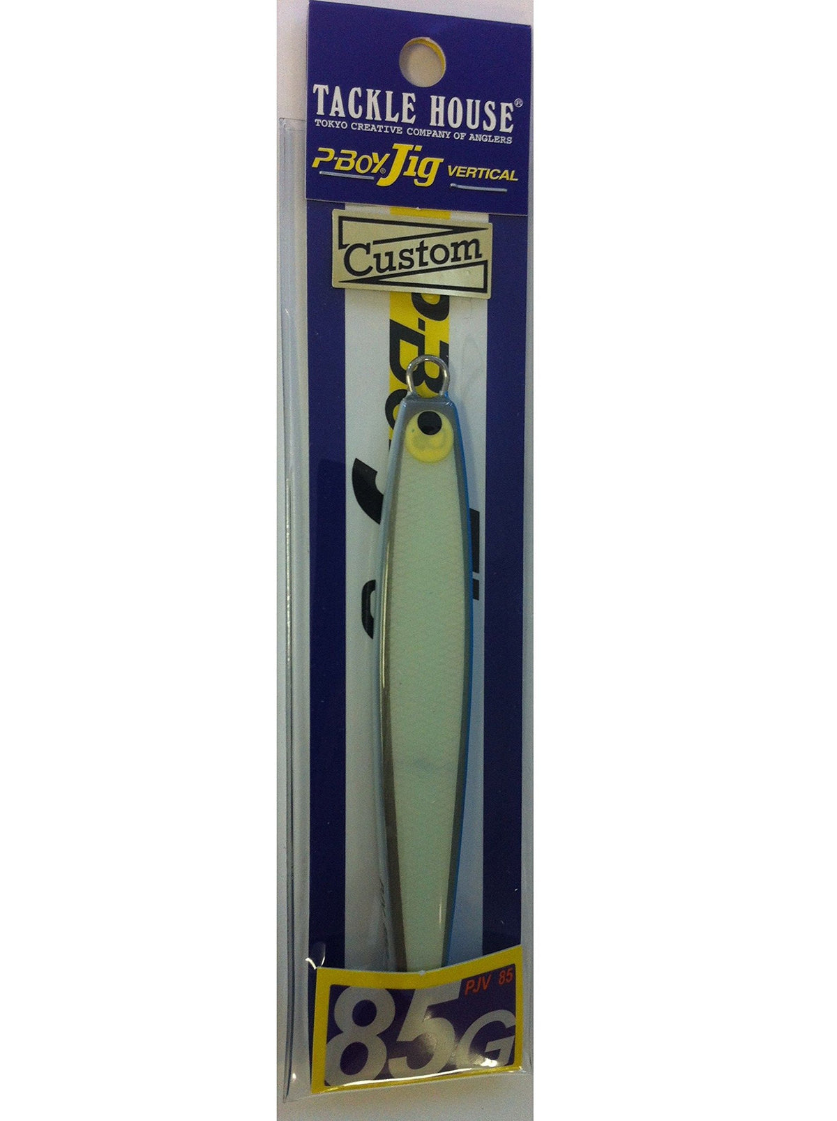 TackleHouse Metal Jig, Pea Boy Jig, Vertical Sparkling Scale, 4.3 inches (110 mm), 3.2 oz (85 g), Blue #SS2 SSPJV85 Lure