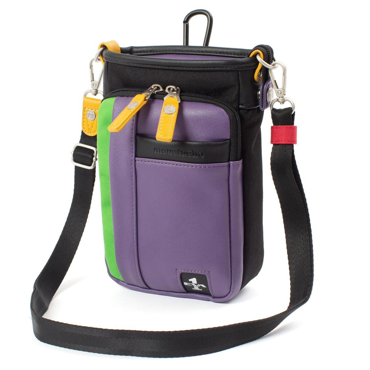 Mustache JEZ-4485 Evangelion Collaboration Mini Shoulder Bag, 2-Way, Scissor Bag, Synthetic Leather, Polyester, purple, 1.5リットル