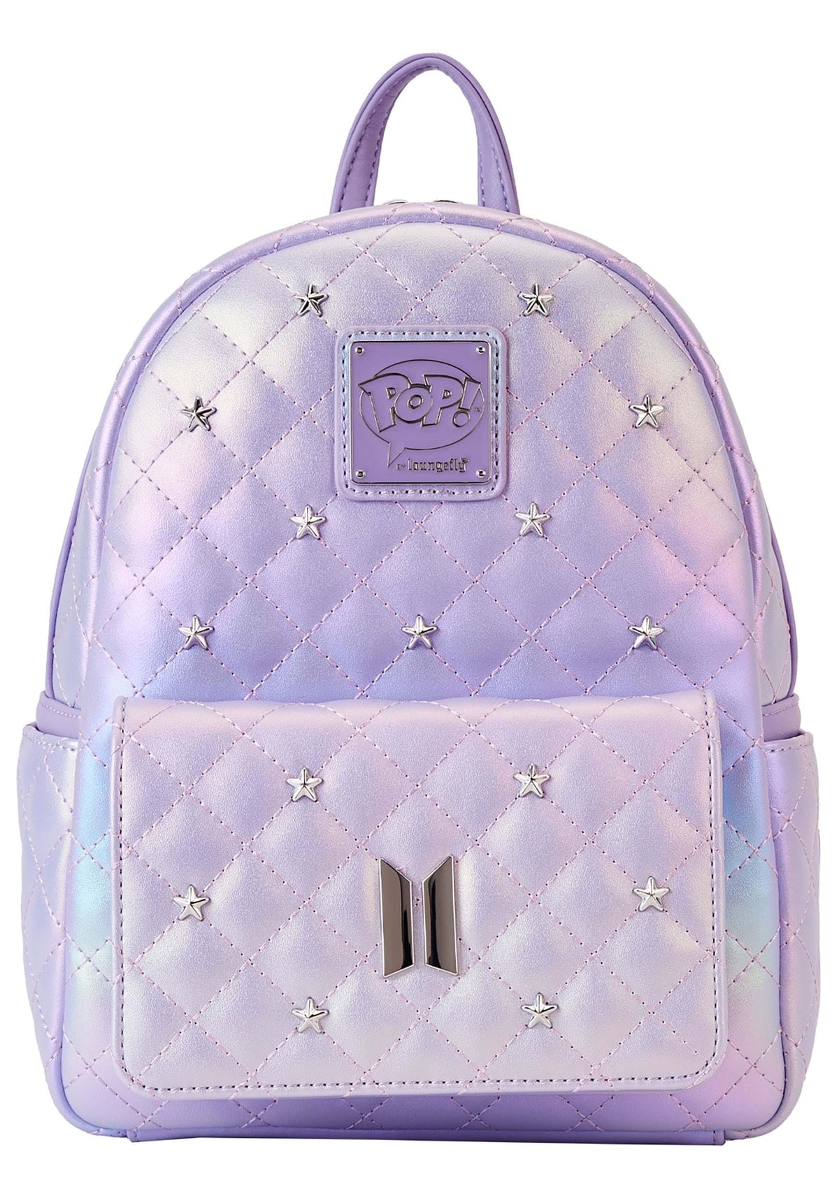 Loungefly BTS Logo Iridescent Purple Mini Backpack
