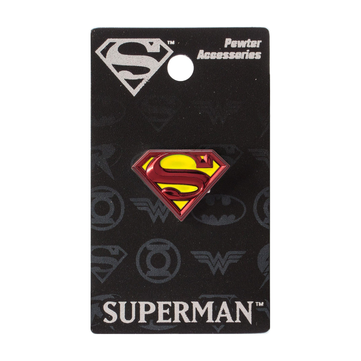 DC Comics Superman Logo Colored Pewter Lapel Pin