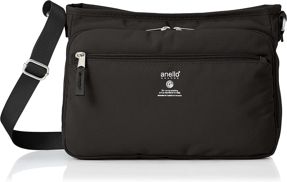 Anero Grande CABIN GTM0452Z Shoulder Bag, A5, Lightweight, Water Repellent, Multiple Storage, Dark Black