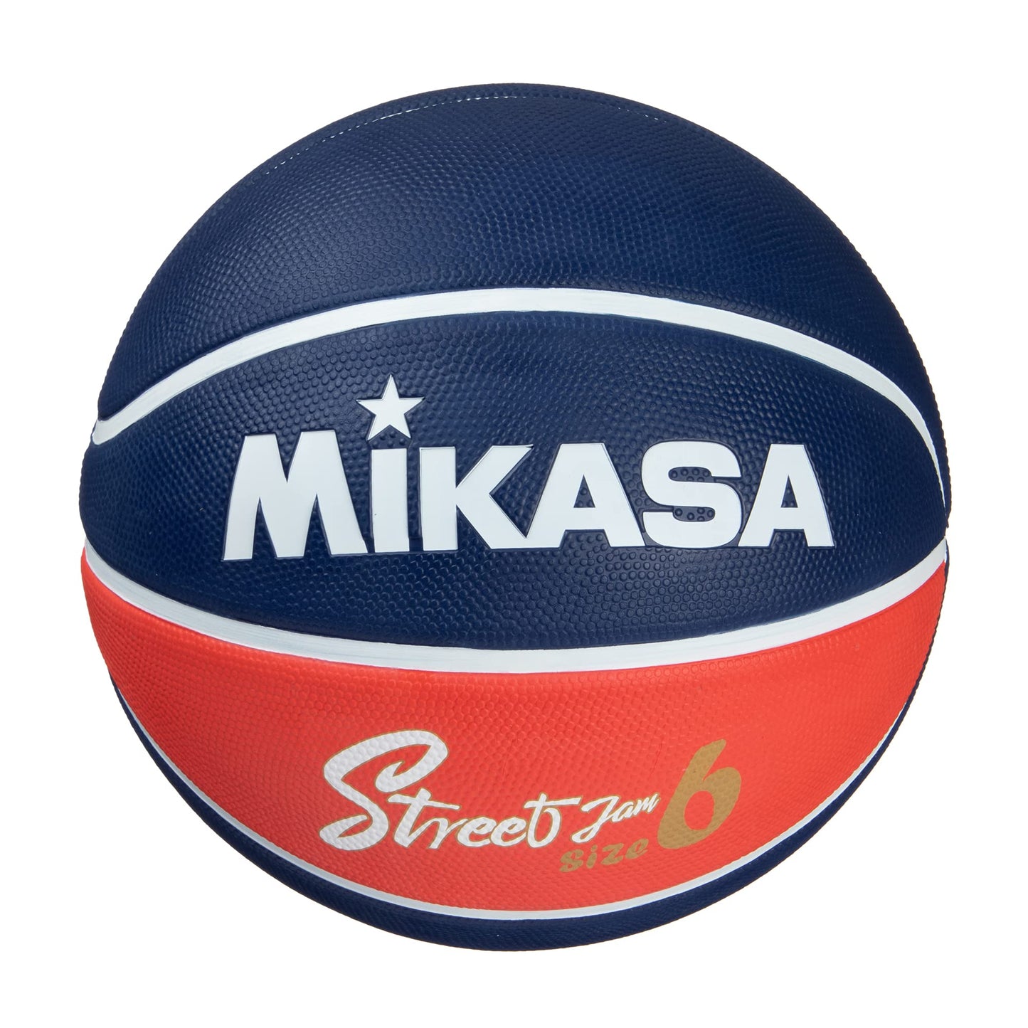 MIKASA BB602B-NBRW-EC Basketball No. 6 Rubber Navy/Red/White Recommended Internal Pressure 0.22 - 0.32 kgf/cm²