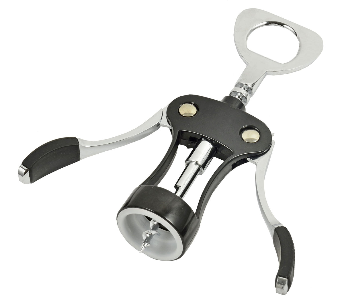Pearl Metal C-3719 Domaine Ruti Wing Drill Corkscrew, Black