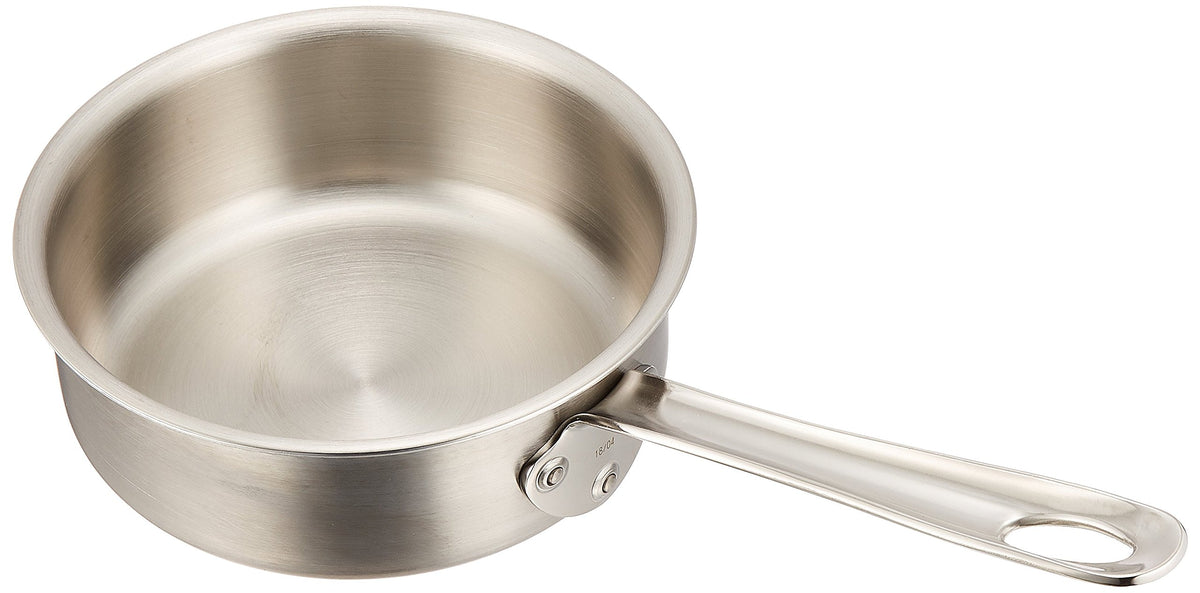 遠藤商事(Endo Shoji) Endoshoji ASTH501 Commercial Torino Saute Pan, 5.9 inches (15 cm), Induction Cooker Compatible, Aluminum Clad, 3-Layer Steel, Made in Japan