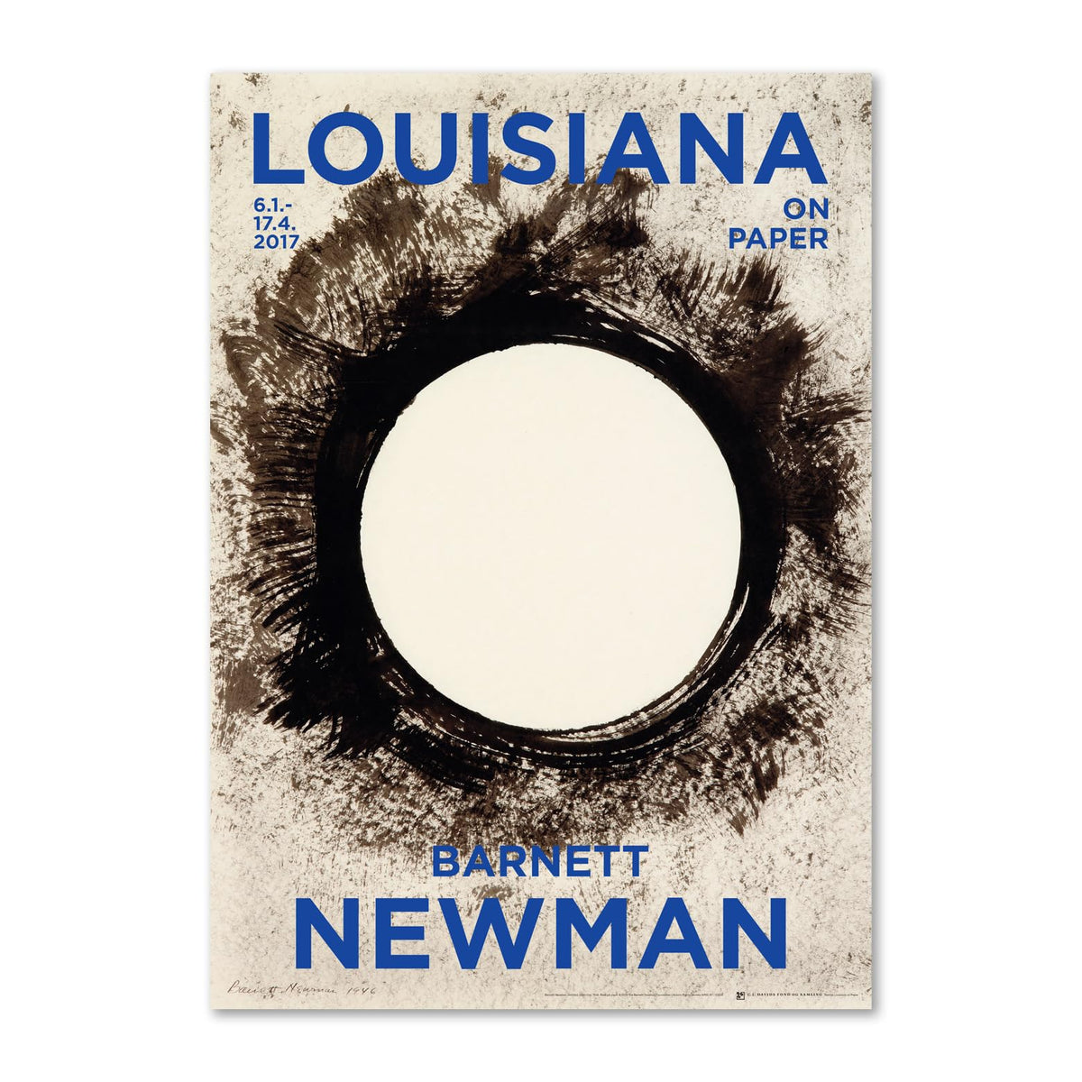 Danish Museum of Modern Art Poster Barnett Newman on Paper A1 23.4 x 33.1 inches