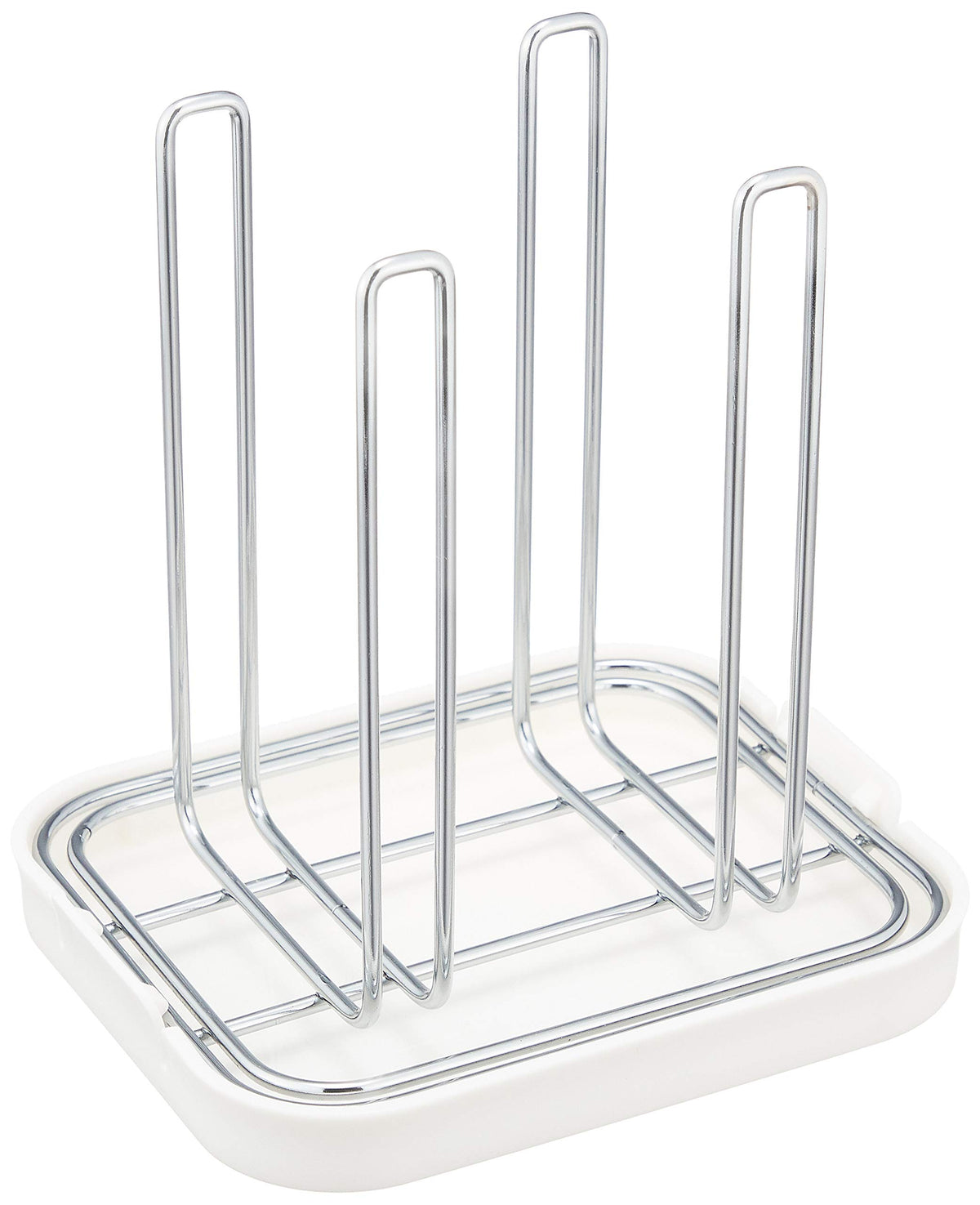Pearl Metal HB-495 Simple Storage Plastic Bottle Glass Stand, White