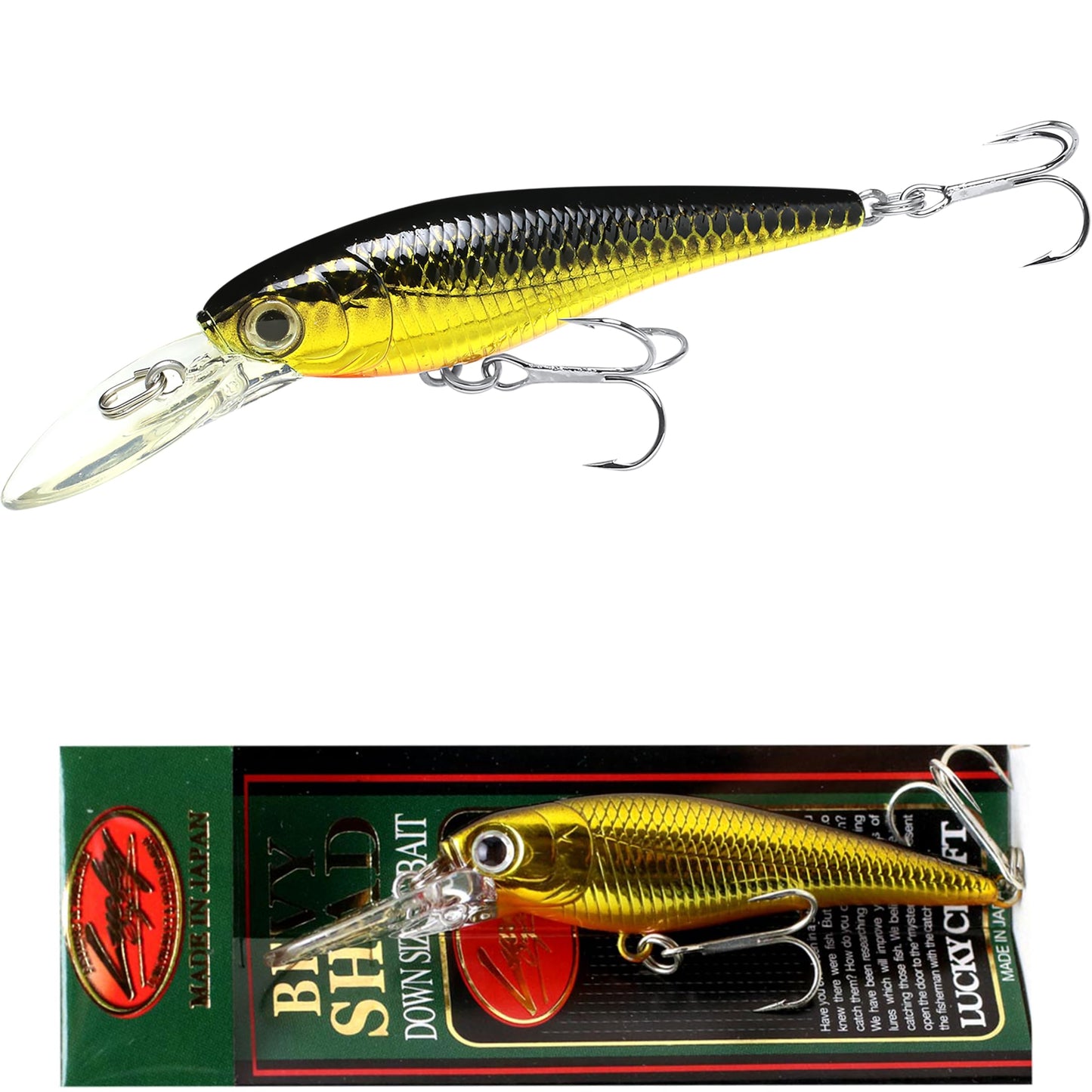 LUCKY CRAFT Bevy Shad 60SP, 0006 KinKuro, JDM, Freshwater Lake Bass Fishing Bait, Freshwater Fishing Gear, Tournament Winning, Champion Bait, Accessories, Tackle