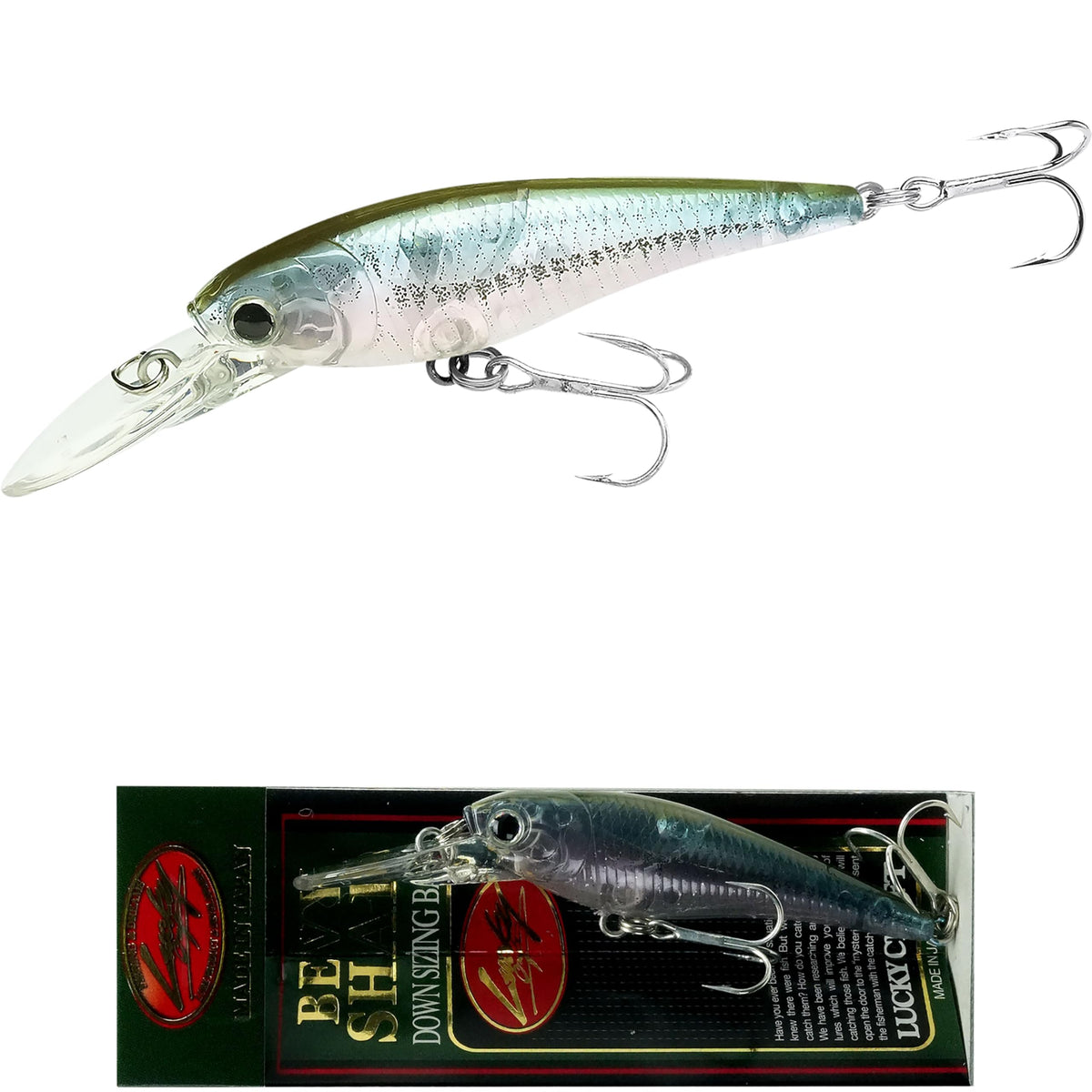 LUCKY CRAFT Bevy Shad 60SP, 2328 Real Wakasagi, JDM, Freshwater Lake Bass Fishing Bait, Freshwater Fishing Gear, Tournament Winning, Champion Bait, Accessories, Tackle
