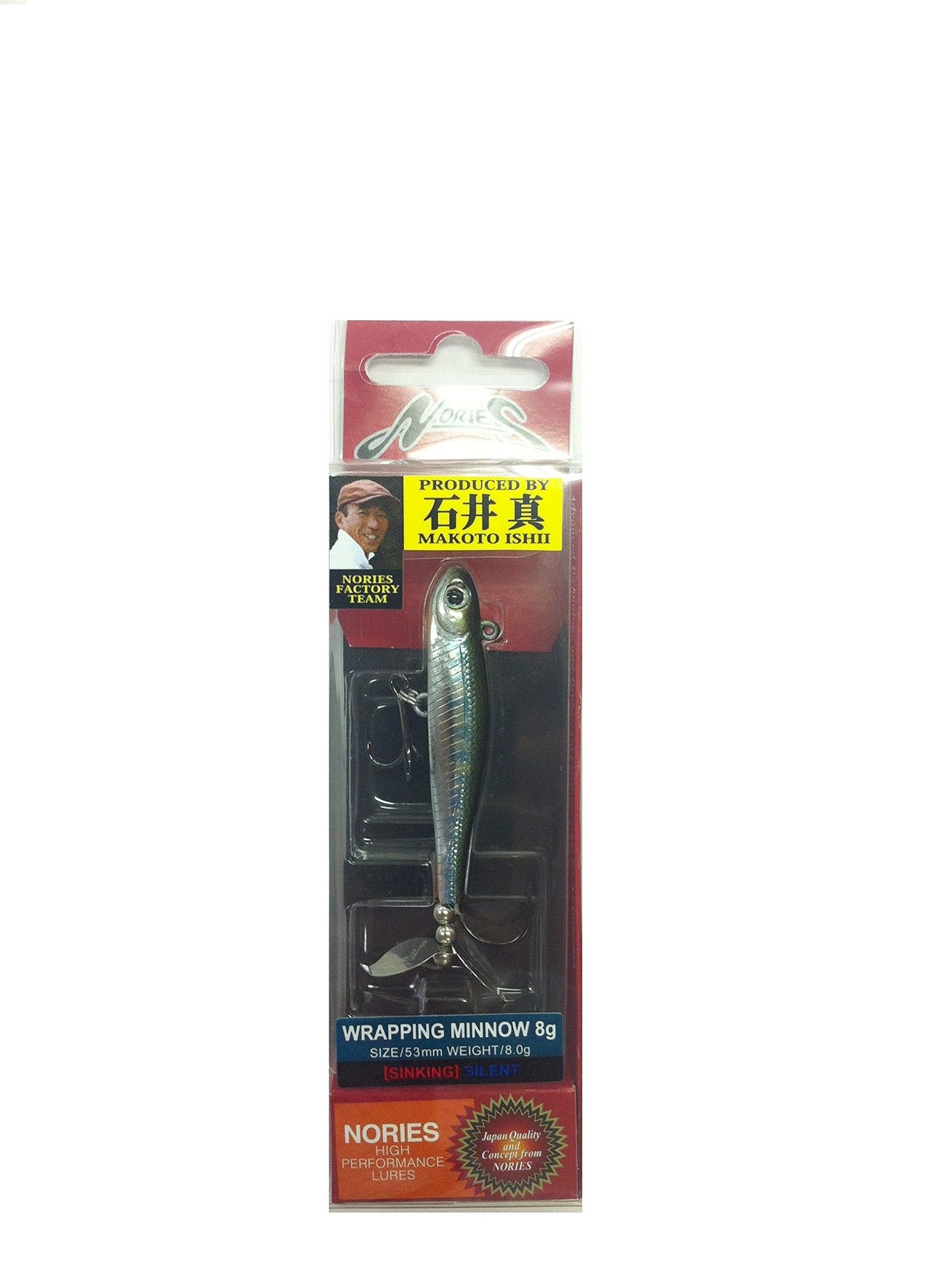 NORIES 11611 Minnow Wrapping Minnow, 2.1 inches (53 mm), 0.3 oz (8 g), Live Oikawa #136