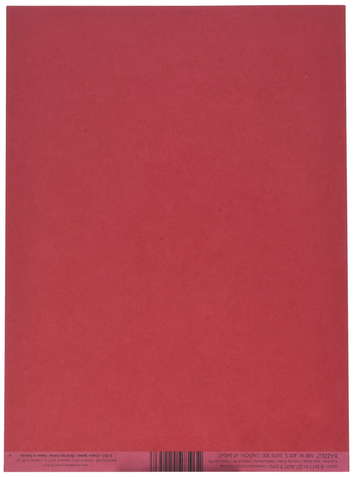 Bazzill Cardstock 8.5"X11"-Cherry Splash/Smoothies 25 per Pack