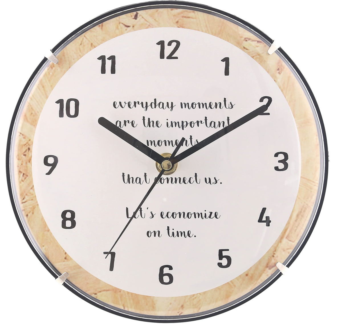 Fujiboeki 36888 Wall Clock, White, Diameter 7.9 inches (20 cm), Cover Included