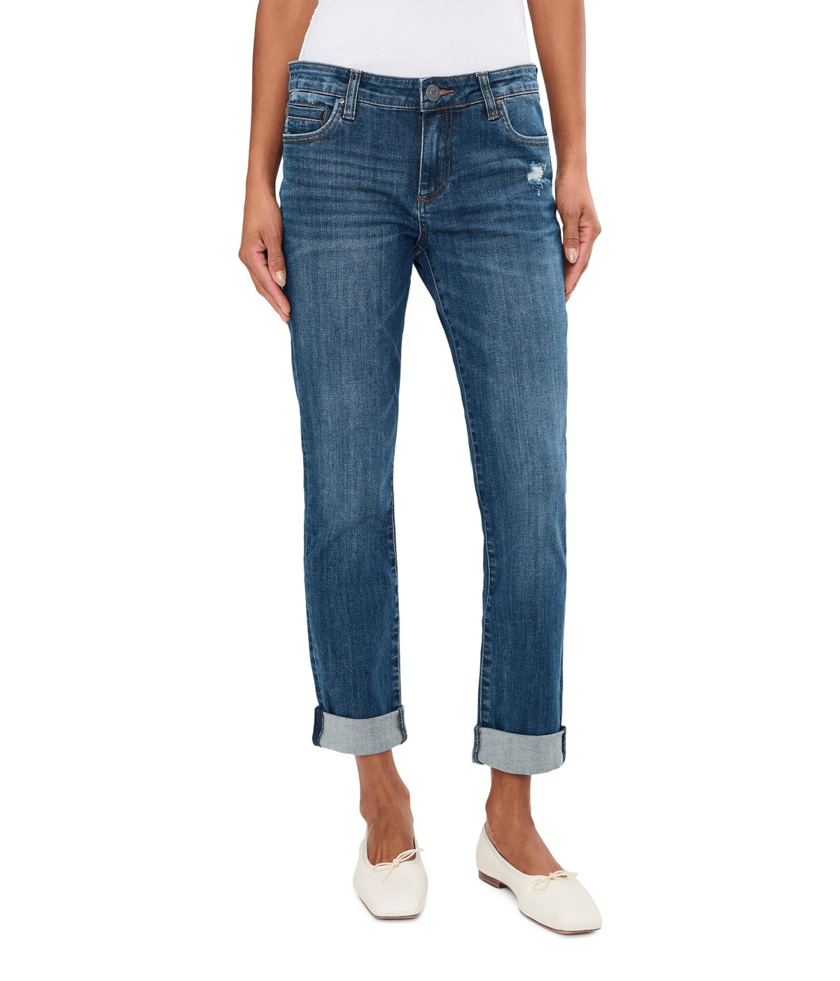 KUT from the Kloth Catherine Boyfriend Jeans Doubtless/Medium Base Wash 12