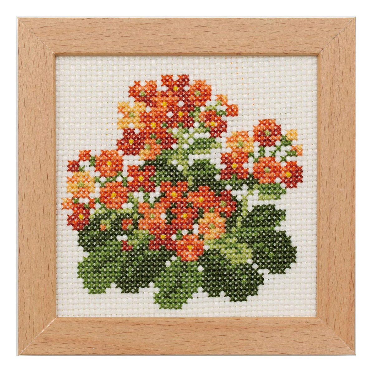 Lecien 882 Small Flower Frame Cross Stitch Embroidery Kit Kalanchoe