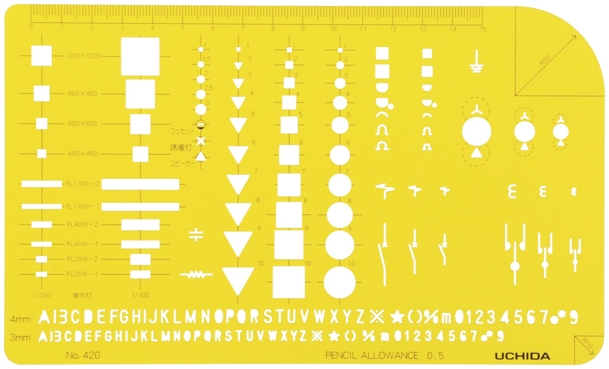 Uchida template No.420 electric sign ruler 012-0003 (japan import)
