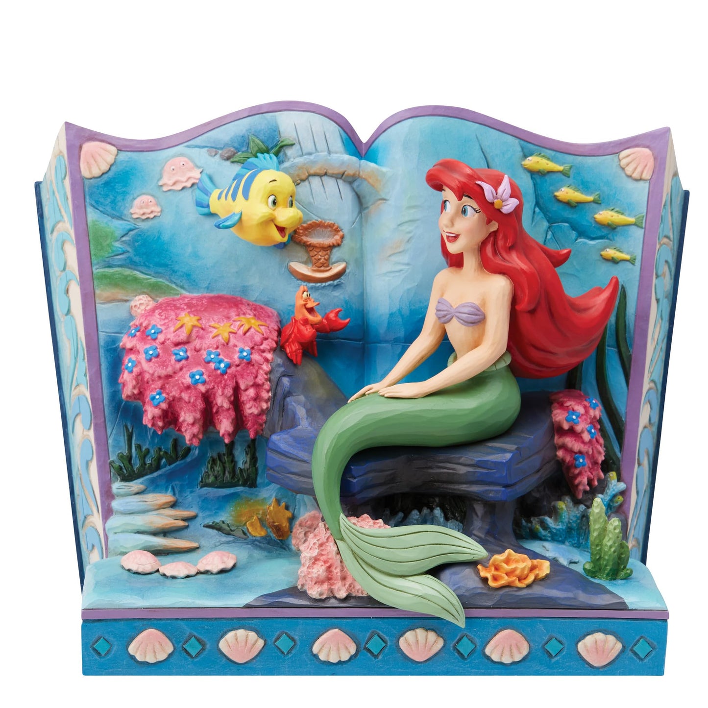 Enesco Disney Traditions by Jim Shore The Little Mermaid Storybook Figurine, 6.25 Inch, Multicolor