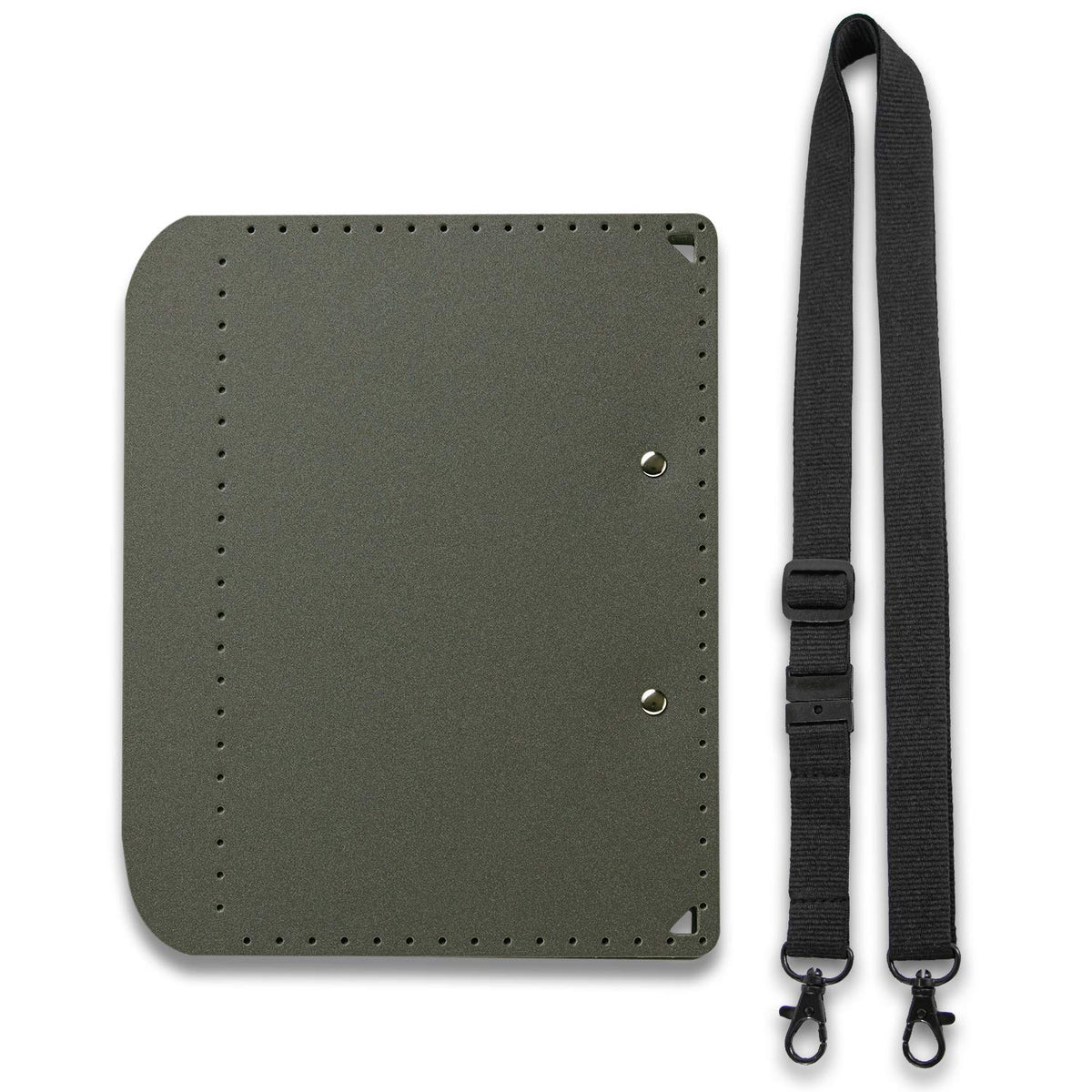 Plus A4 Clipboard + Dark Gray 83-161 Foldable A5 Size with Exclusive Strap